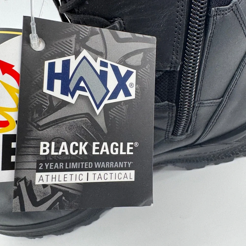 Haix Black Eagle Tactical 2.0 GTX High Boots Black Mens 13 Wide Side Zip New